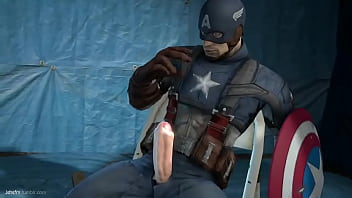 Captain america cosplay gay porn